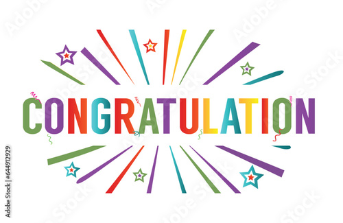 congratulation text vector