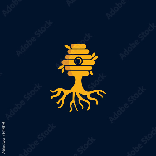 bee root design logo 