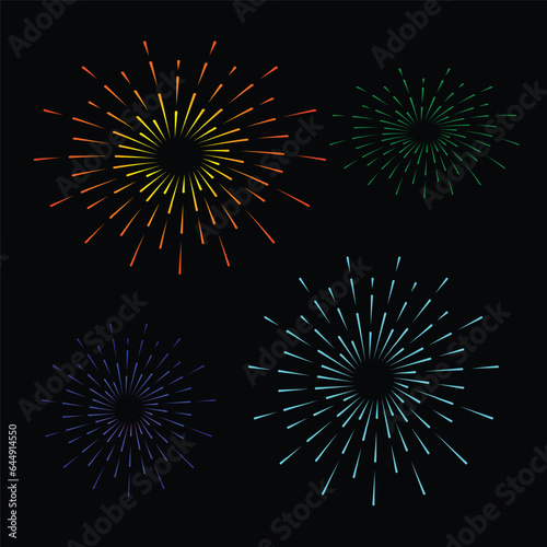 fireworks on black background