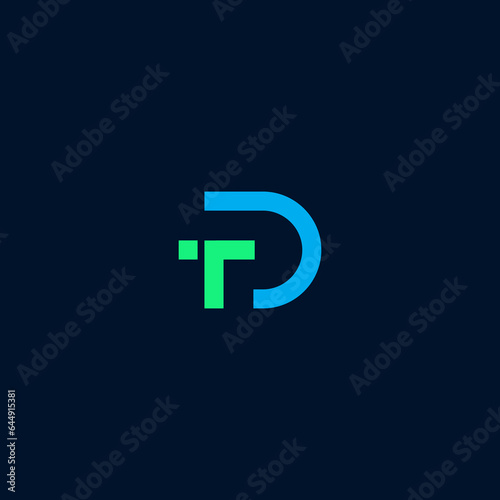 letter td vector design