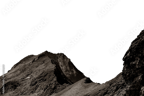 a mountain on a transparent background