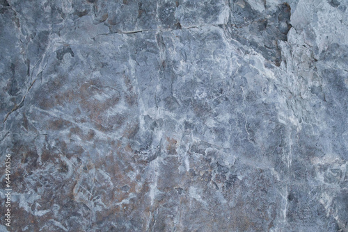 Blue and gray rocky surface, background, abstract stone pattern with cracks