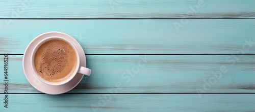 Coffee cup on a isolated pastel background Copy space