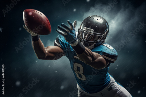 Obraz na płótnie Header banner hero image for American football season start, AI generated illustration without reference w salonie
