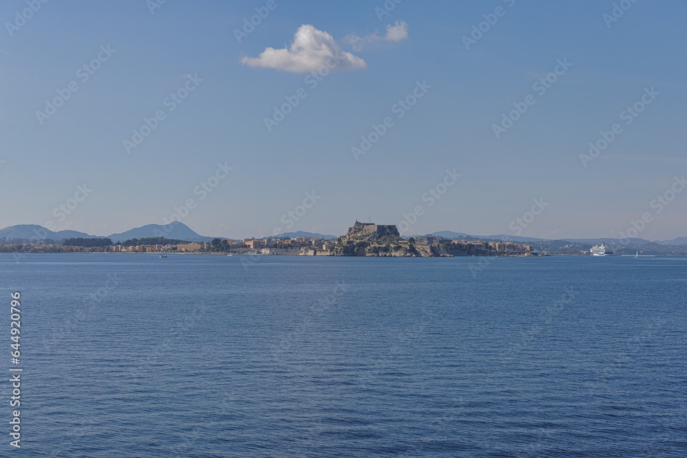Panoramic View of Corfu with Old Town and Venetian Fortresses Panoramic View of Corfu with Old Town and Venetian Fortresses