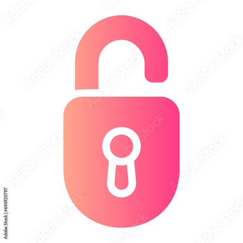 unlock gradient icon