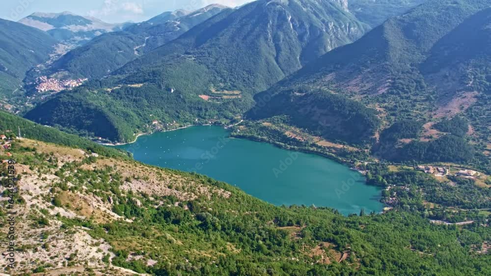 Aerial view of Lake Scanno, Abruzzo