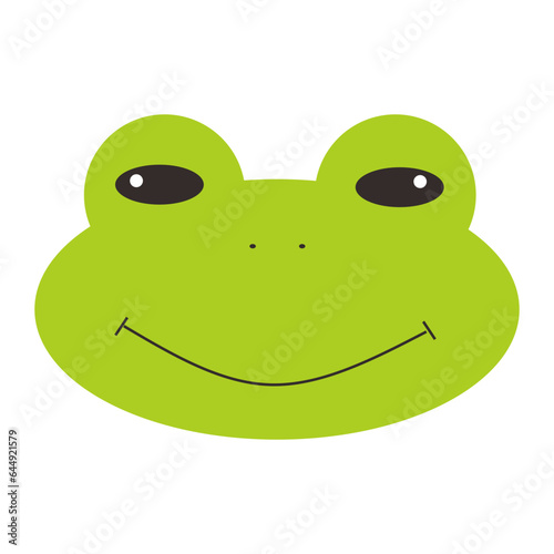 illustration head face  frog