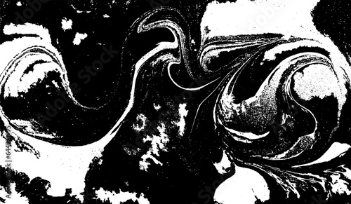 Abstract Marble Black and White Grunge Texture.