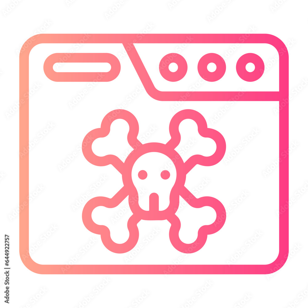 Obraz premium virus gradient icon