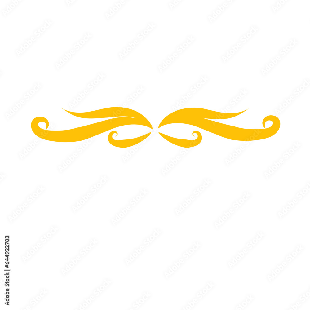 Obraz premium gold curl border decoration