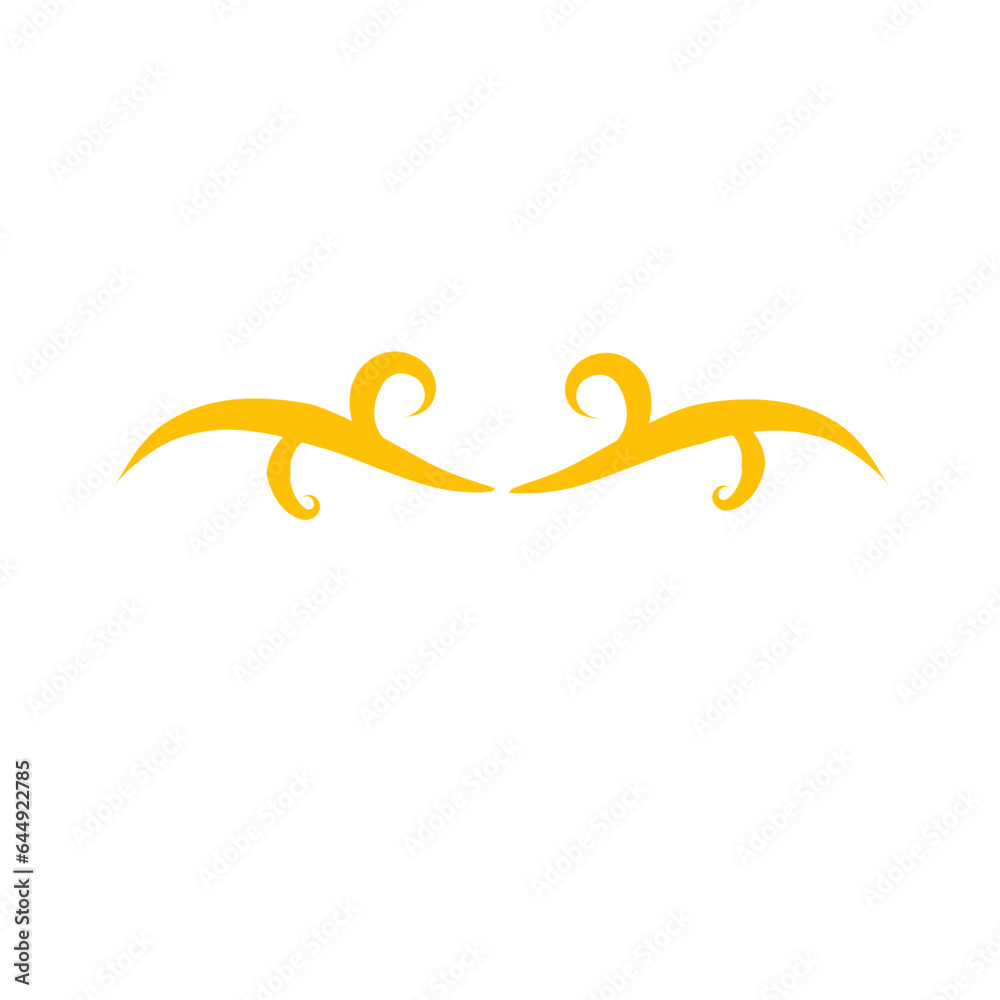 gold curl border decoration gold curl border decoration
