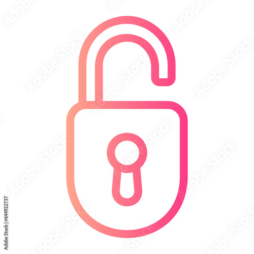 unlock gradient icon