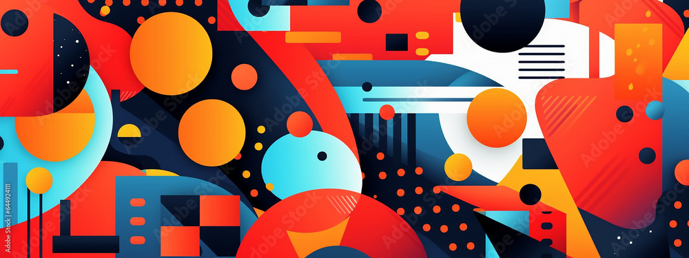 memphis abstract banner modern, colorful, trendy memphis abstract banner modern, colorful, trendy