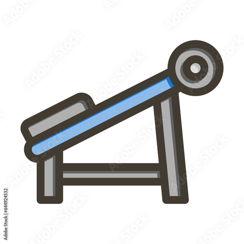 Press Simulator Vector Thick Line Filled Colors Icon Design Vector Thick Line Filled Colors Icon Design