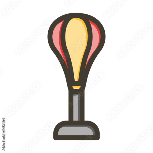 Punching Ball Vector Thick Line Filled Colors Icon Design Vector Thick Line Filled Colors Icon Design