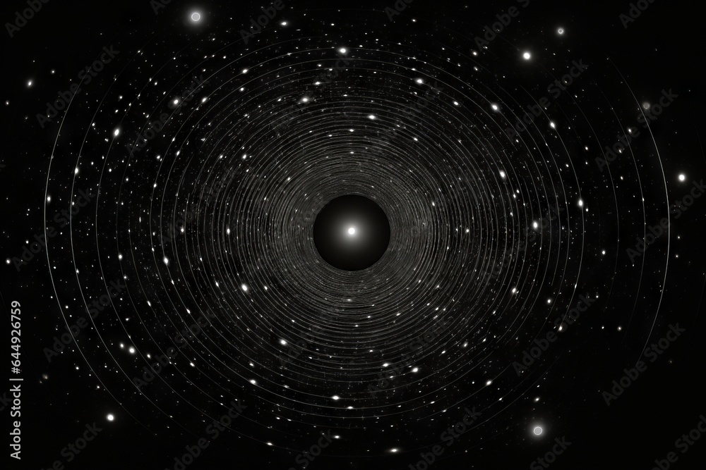 captivating depiction of stars orbit around a black hole, Generative AI captivating depiction of stars orbit around a black hole, Generative AI