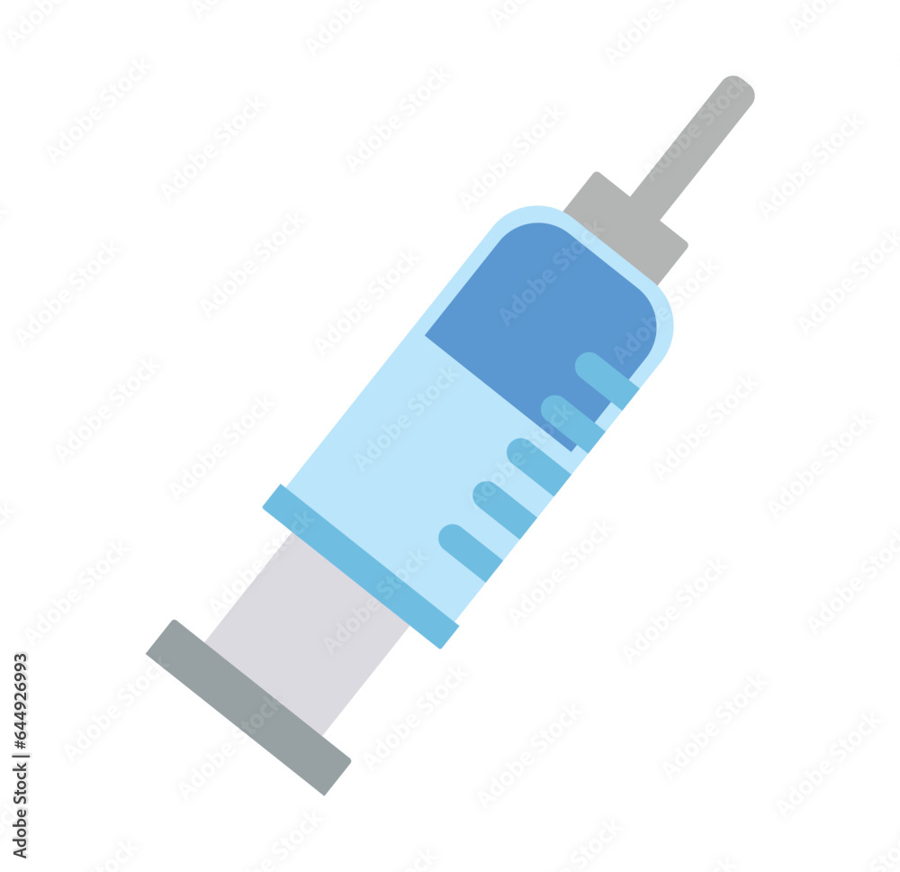 Syringe with blue liquid icon Syringe with blue liquid icon