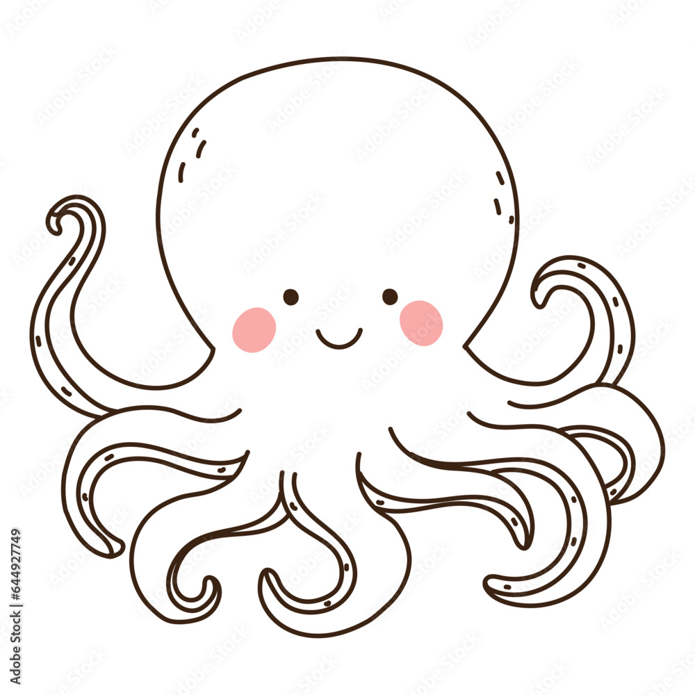 cute octopus animal doodle icon cute octopus animal doodle icon