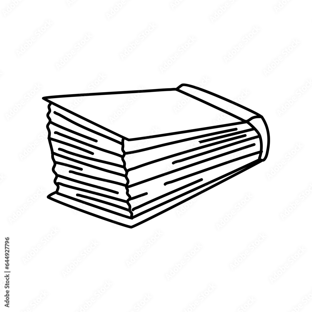 Book icon in doodle style. Hand drawn doodle book. Element for education or knowledge. Isolated on white background Book icon in doodle style. Hand drawn doodle book. Element for education or knowledge. Isolated on white background