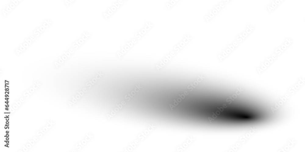 Set of vector shadows with soft edges isolated on transparent ...