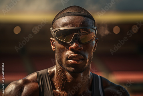 close-up portrait of an athlete
