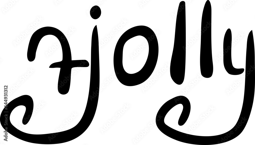 Have a Holly, Jolly Christmas, modern hand lettering illustration Have a Holly, Jolly Christmas, modern hand lettering illustration