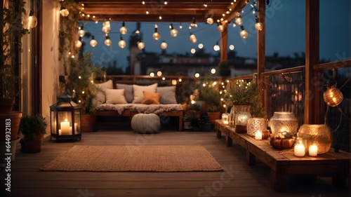 View over cozy outdoor terrace © ShaRiq