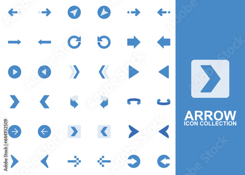 Arrow icon vector set. Arrow icon set. Arrow flat icon collection. Editable icon vector