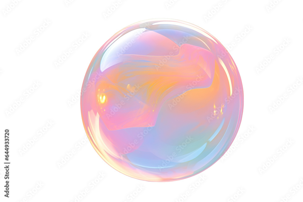 Iridescent soap bubble on multicolored Iridescent soap bubble on multicolored