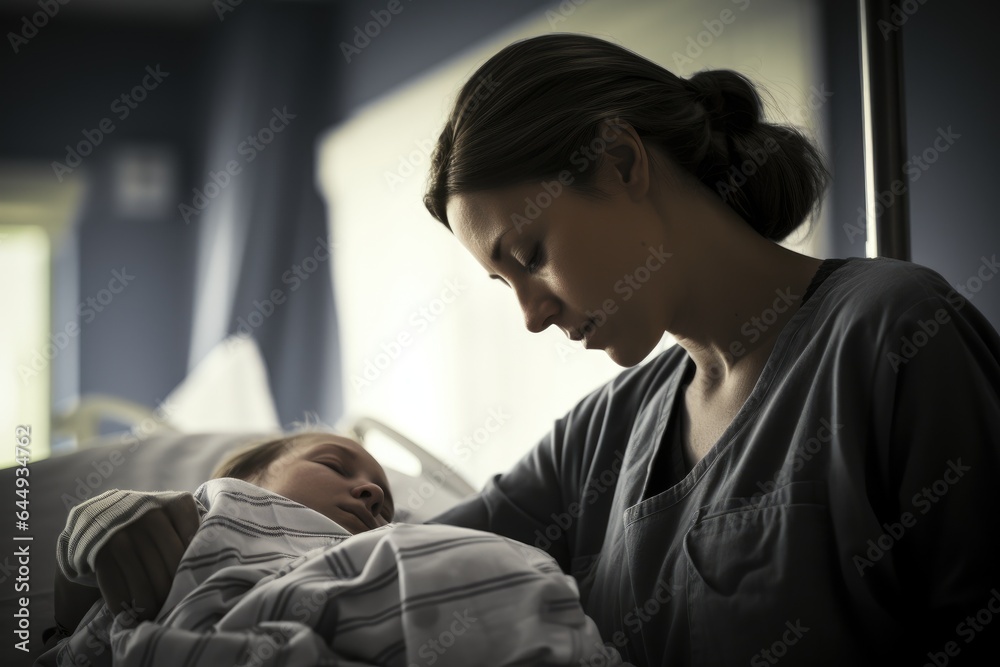 Mother hugging baby. Mother hugging baby.