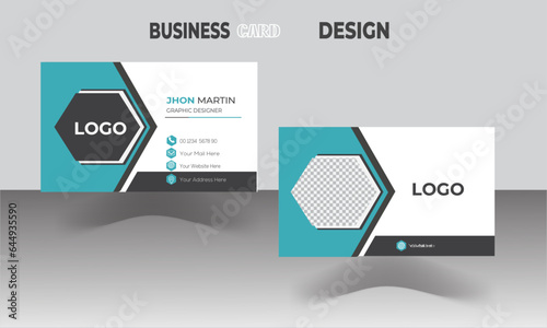 modern and simple creative business card  design Modern presentation card  template Visiting card for business and personal use ative business card and name card horizontal simple clean template vecto photo