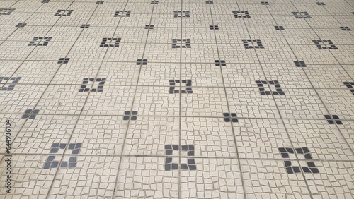 ceramic tile decorated floor texture