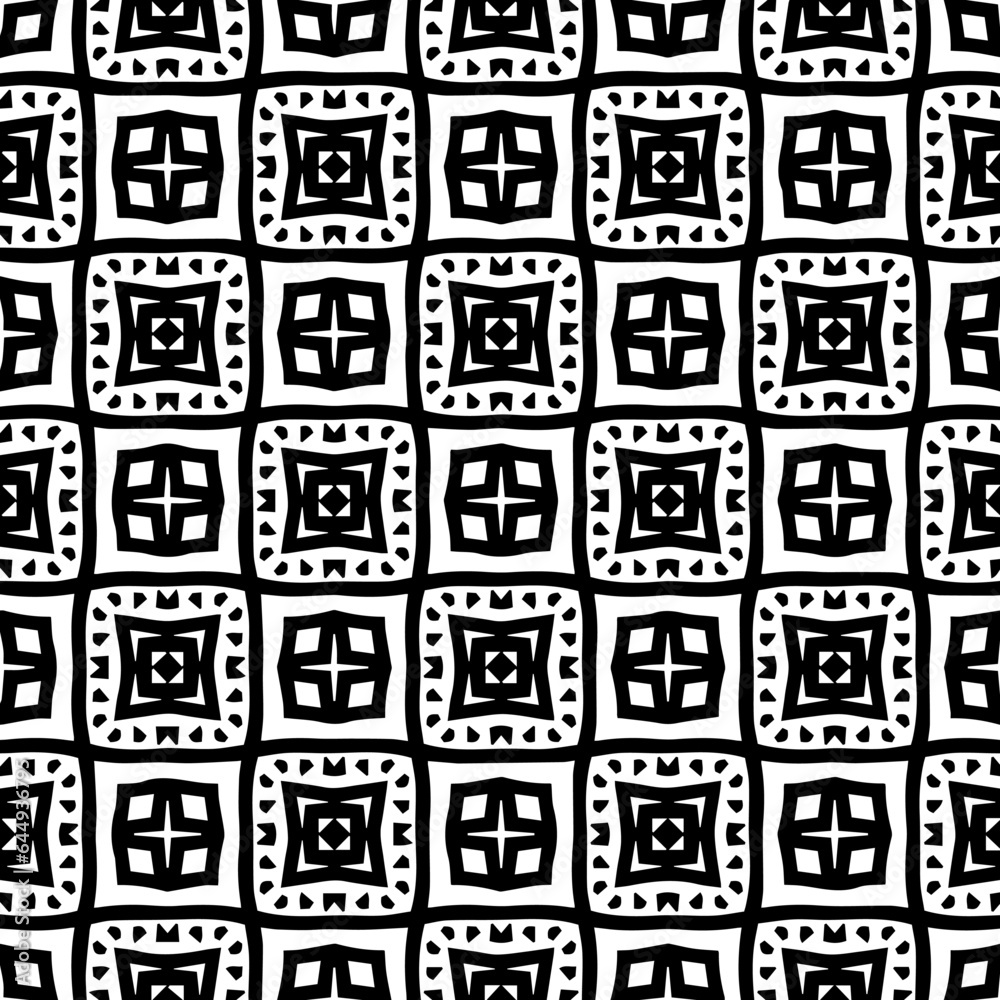 White background with black pattern. Seamless texture for fashion, textile design, on wall paper, wrapping paper, fabrics and home decor. Simple repeat pattern. White background with black pattern. Seamless texture for fashion, textile design, on wall paper, wrapping paper, fabrics and home decor. Simple repeat pattern.