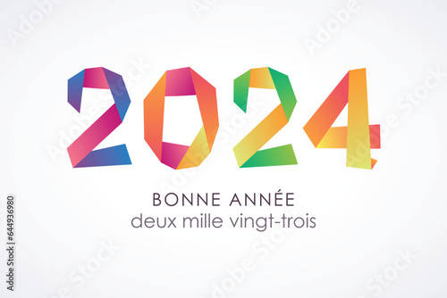 Bonne et heureuse année 2024 - Carte de voeux du nouvel an