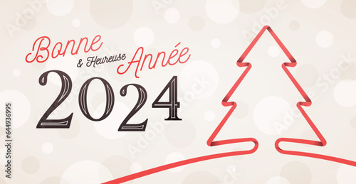 Bonne et heureuse année 2024 - Carte de voeux du nouvel an