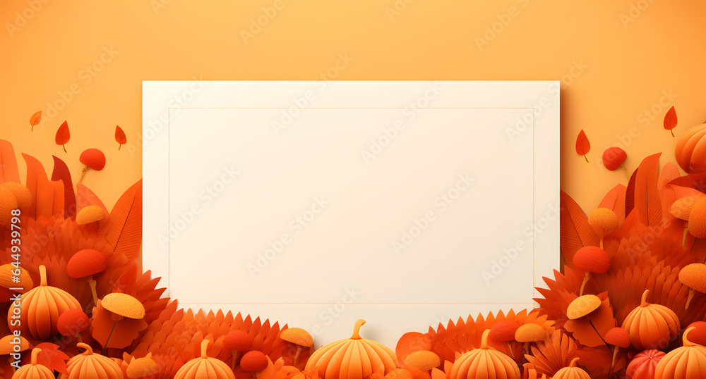 Thanksgiving celebration. Perfect for banner, card or advertising. Generative AI model, no place, person or character ever existed. - obrazy, fototapety, plakaty 