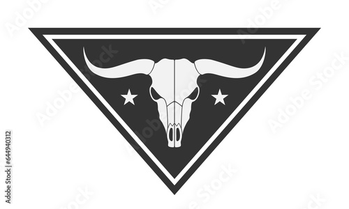 Buffalo skull graphic icon. Bull skull sign isolated on white background. Vector illustration