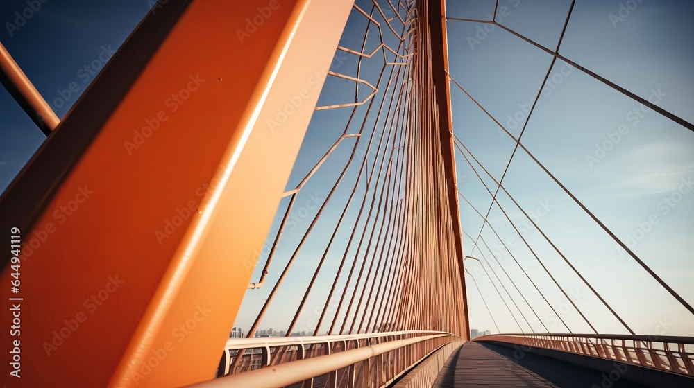 Fototapeta premium Modern bridge. Generative AI