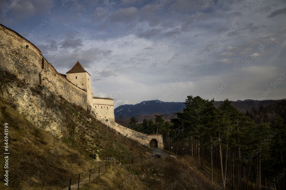 rasnov citadel in Brasov, Romania