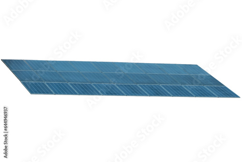 Solar panels isolated on white background. Sustainable renewable energy. Photovoltaic systems for living and business.
