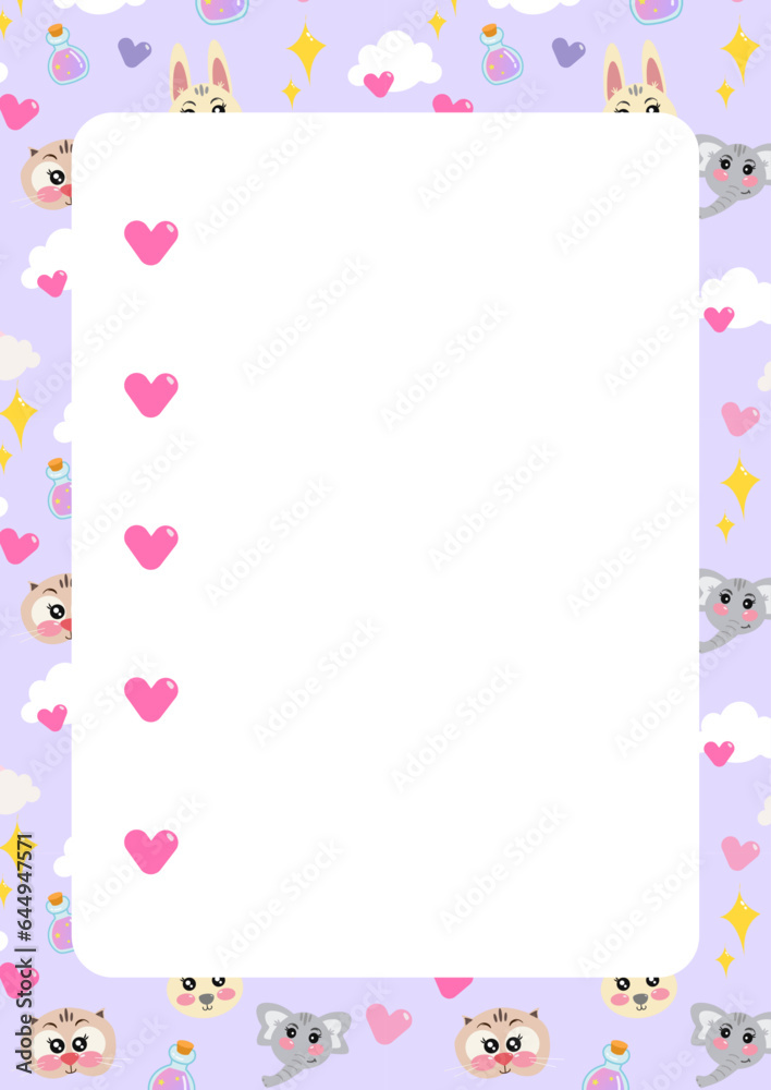 Style note organizer, check list, to do list with kawaii animals. Printable cute kids checklist. Scrapbook, diary, page notebook, daily planner. Stationery for children Style note organizer, check list, to do list with kawaii animals. Printable cute kids checklist. Scrapbook, diary, page notebook, daily planner. Stationery for children