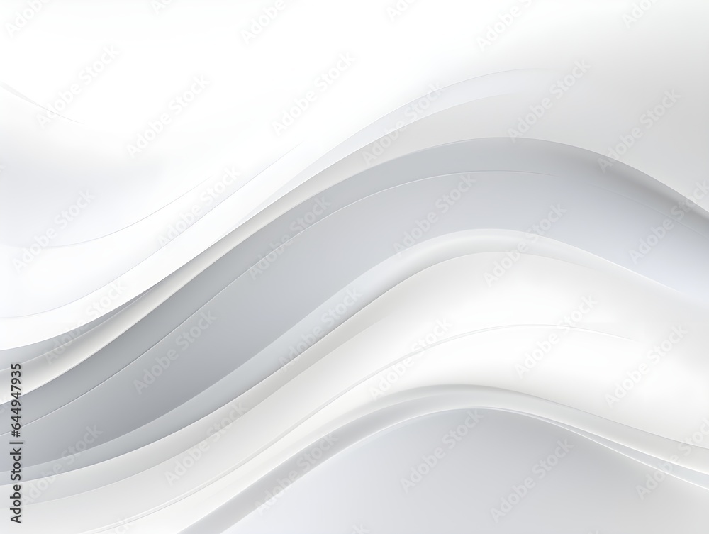 Abstract white background with curve, flowing waves 