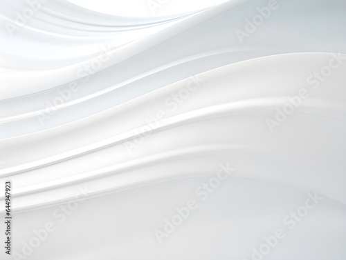 Abstract white background with curve, flowing waves 