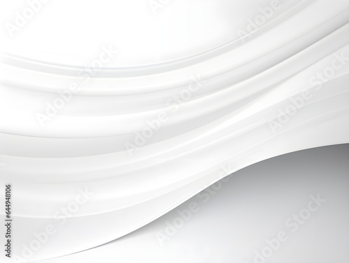 Abstract white background with curve, flowing waves 