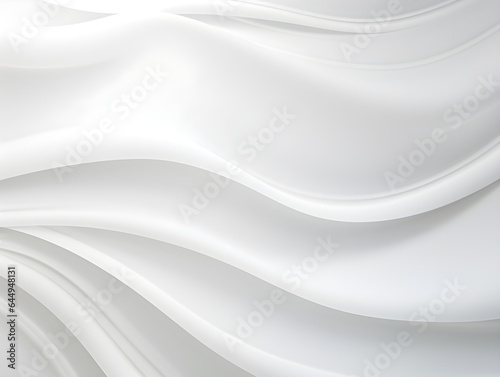 Abstract white background with curve, flowing waves 