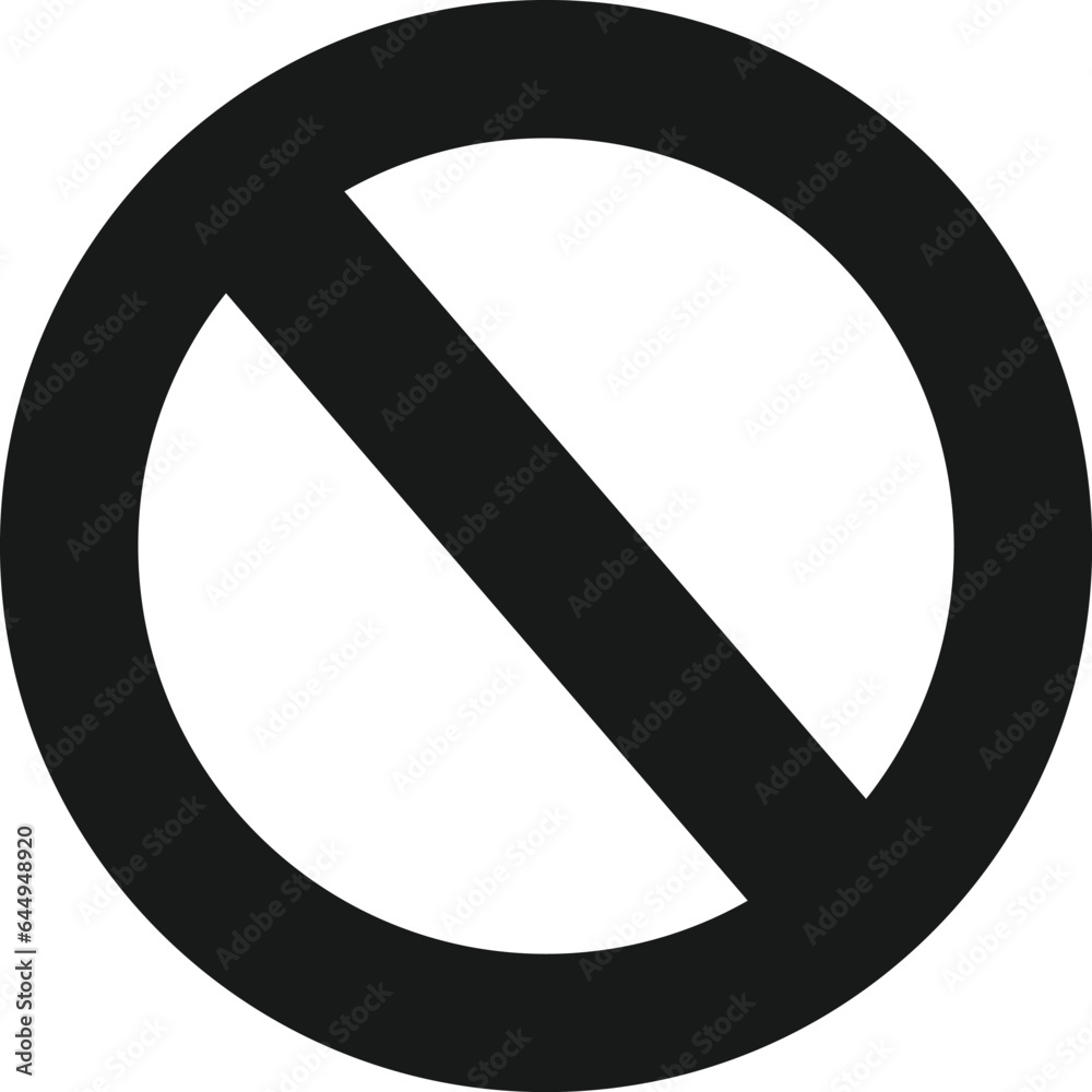 no entry sign vector