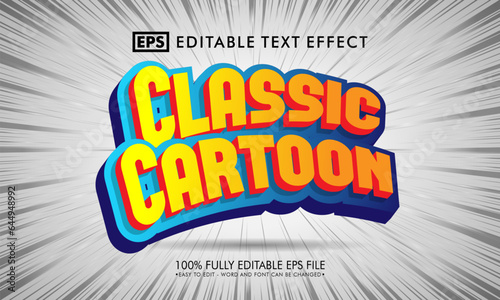 classic cartoon editable text effect
