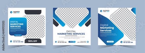 Digital marketing agency business social media or square web banner Instagram post template