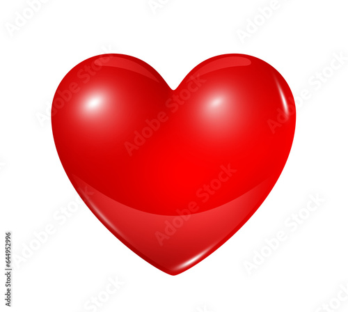 Red Heart isolated on transparent background